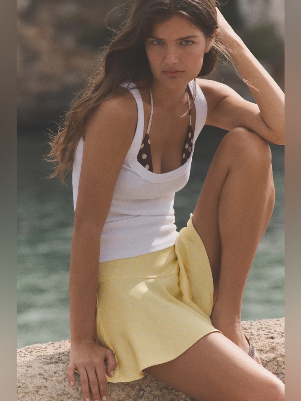 ZARA SATIN FLARE SHORTS